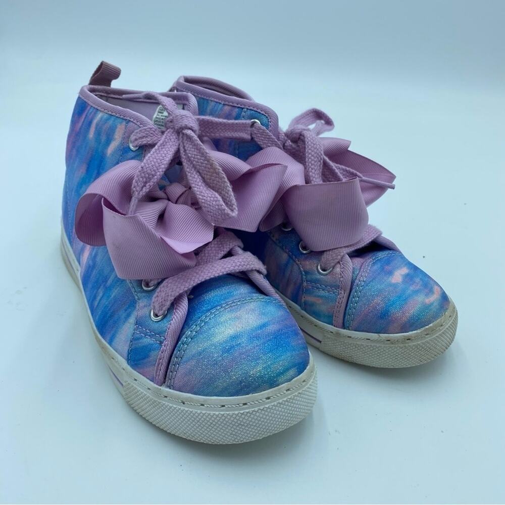 Jojo Girls High Tops Sparkling Ribbon Laces Size 2